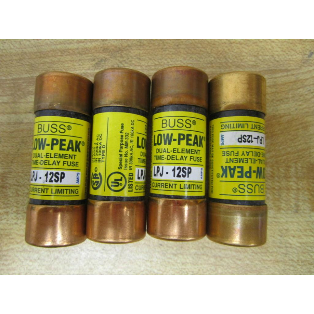 Buss LPJ-12SP Bussmann Fuse Cross Ref 6F365 (Pack of 4) - New No Box