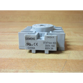 Siemens 3TX7144-1E3 Relay Socket 3TX71441E3 - Used