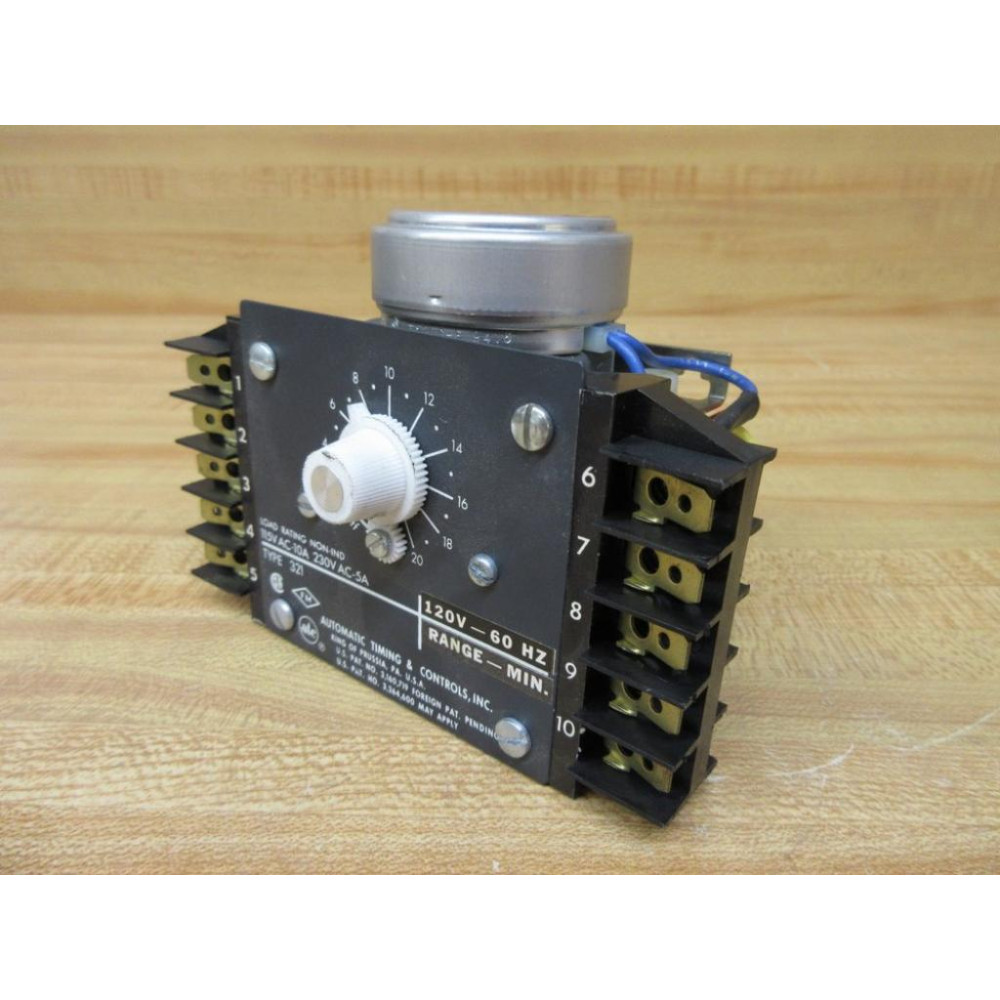 Automatic Timing & Controls 321B 050A 08H2BX-120V Time Delay Relay 321B050A08H2BX120V - New No Box