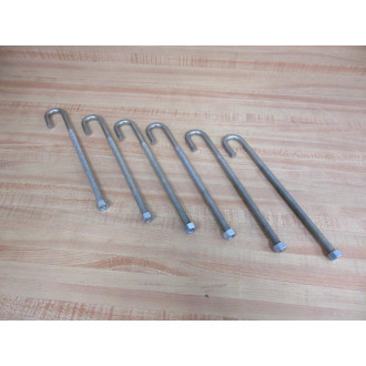 J-BOLT 38 16 Fastener JBOLT3816 Overall Length 9" Thread Length 6 38" - New No Box