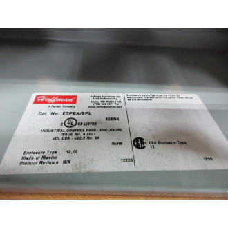 Hoffman E3PBXSPL Panel Accessory Enclosure - Used