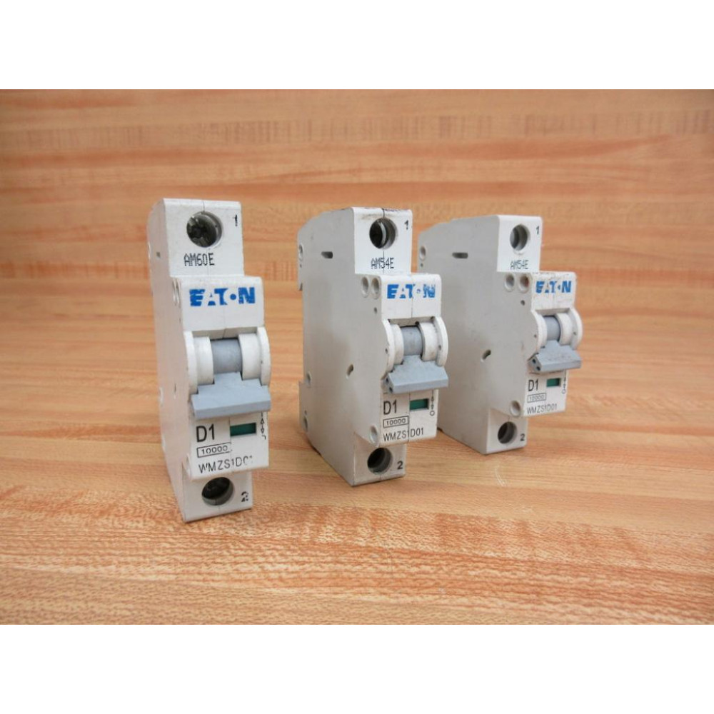 Eaton WMZS1D01 Circuit Breaker 1A 1P (Pack of 3) - Used