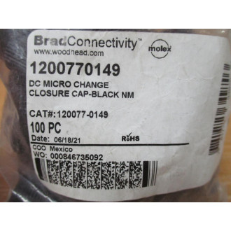 Brad Connectivity 120077-0149 Molex Closure Cap 1200770149 (Pack of 100)