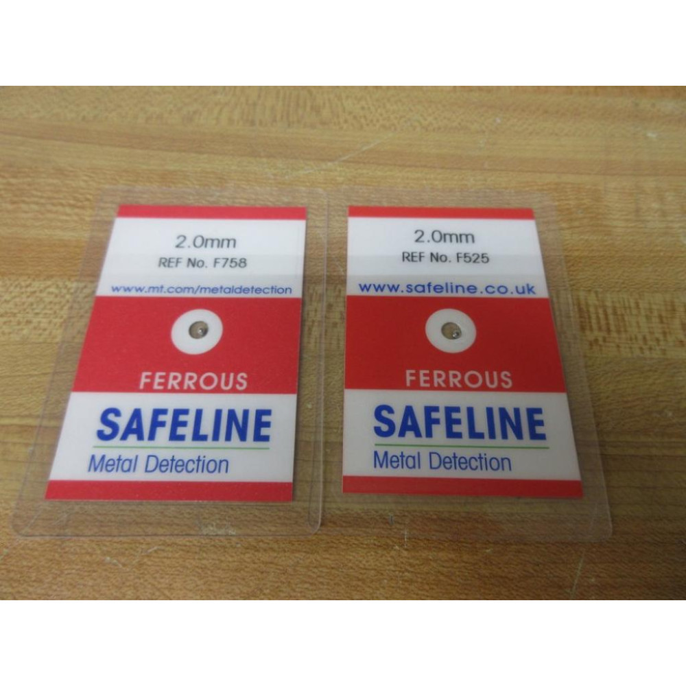 Mettler Toledo TC10200FE Safeline Metal Detection Test Card TC1 2.0MM FE (Pack of 2) - New No Box