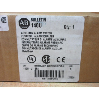 Allen Bradley 140U-J-ER1 Auxiliary Alarm Switch 140UJER1