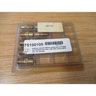 Spraying Systems H14U8030 Bete VeeJet Nozzle 14"NF3080 (Pack of 7)