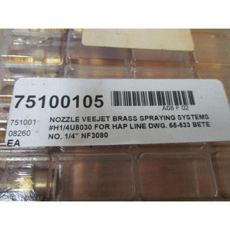 Spraying Systems H14U8030 Bete VeeJet Nozzle 14"NF3080 (Pack of 7)