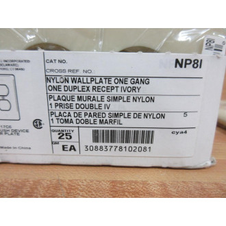 Hubbell NP81 Wall Plate (Pack of 25)