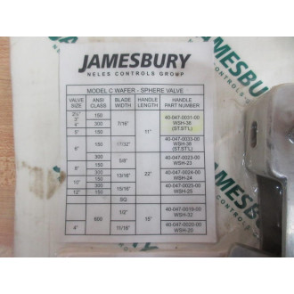 Jamesbury 40-047-0031-00 Sphere Valve 40047003100