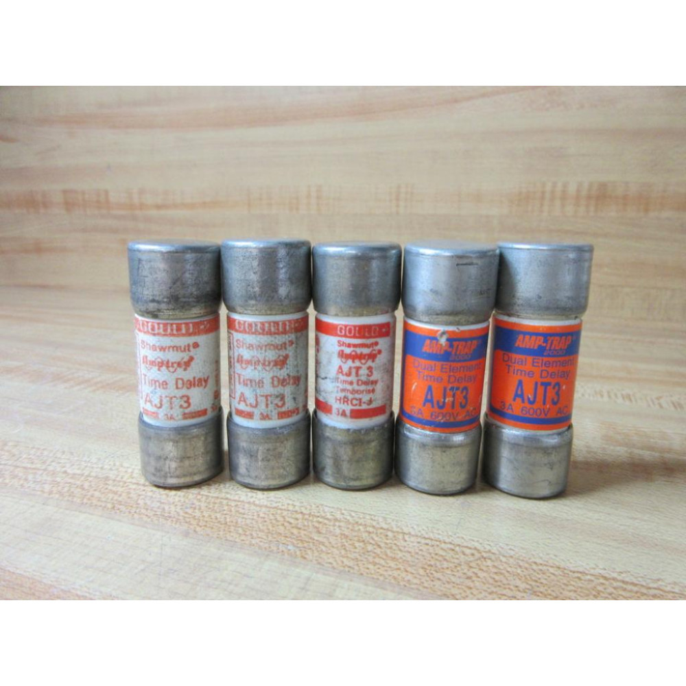 Gould Shawmut Ferraz AJT3 Mersen Amp-Trap Fuse (Pack of 5) - Used