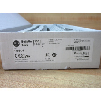 Allen Bradley 1492-J4 Block 1492J4 Gray (Pack of 100)