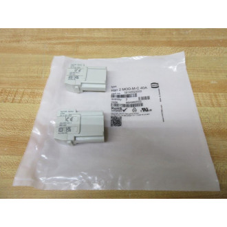 Harting 09140023002 Crimp Plug Han 2 MOD-M-C 40A (Pack of 2)