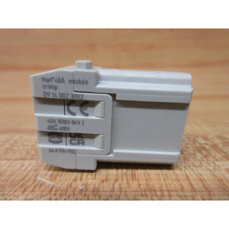 Harting 09140023002 Crimp Plug Han 2 MOD-M-C 40A (Pack of 2)
