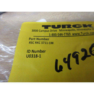 Turck RSC RKC 5711-1M Double Ended Cordset U0318-1