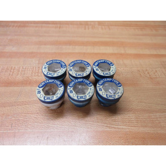 Eagle S-15 Plug Fuse S15 (Pack of 6) - Used