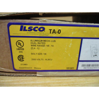 ILSCO TA-0 Aluminum Mech. Lug TA0 (Pack of 50)