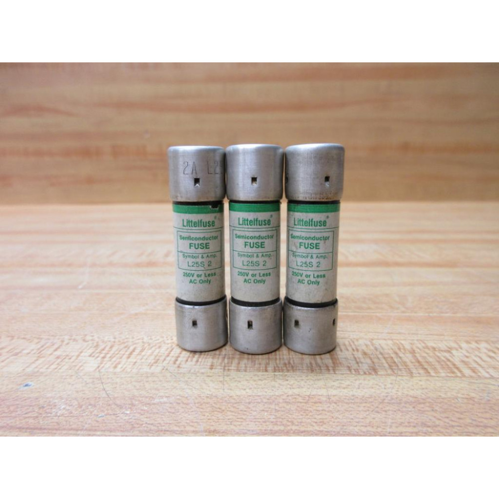 Littelfuse L25S-2 Semiconductor Fuse L25S002 (Pack of 3) - New No Box