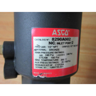 Asco 8290A002 Piston Valve - Used