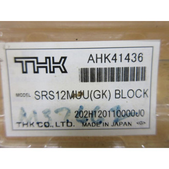 THK AHK41436 Linear Guide Carriage SRS12MUU(GK)BLOCK