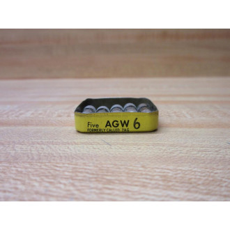 Buss AGW-6 Bussmann Fuse AGW6 Metal Strip Element (Pack of 10)