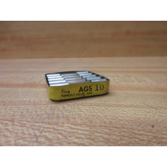 Buss AGS-10 Bussmann Fuse AGS10, 4AG Metal Strip Element (Pack of 10)