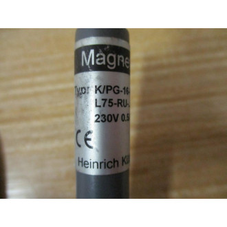Heinrich Kubler KPG-16-PAURBISTS-L75-RU-...PVC Magtectic Switch - New No Box