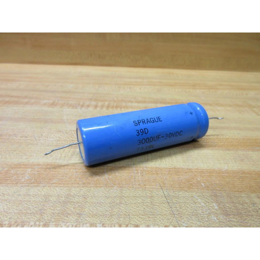 Sprague 39D308G030JS6 Vishay Capacitor 39D-3000UF-30VDC - Used