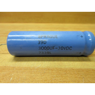 Sprague 39D308G030JS6 Vishay Capacitor 39D-3000UF-30VDC - Used