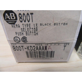 Allen Bradley 800T-KD2AAAA Push-Selector Switch