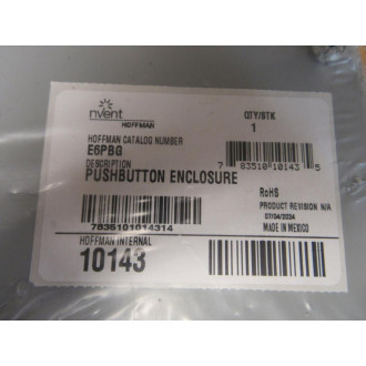Hoffman E6PBG Pushbutton Enclosure 10143