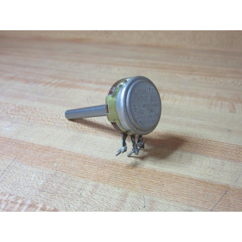 Ohmite CU1041 100K Ohms Potentiometer 100000 2" Shaft Length - Used