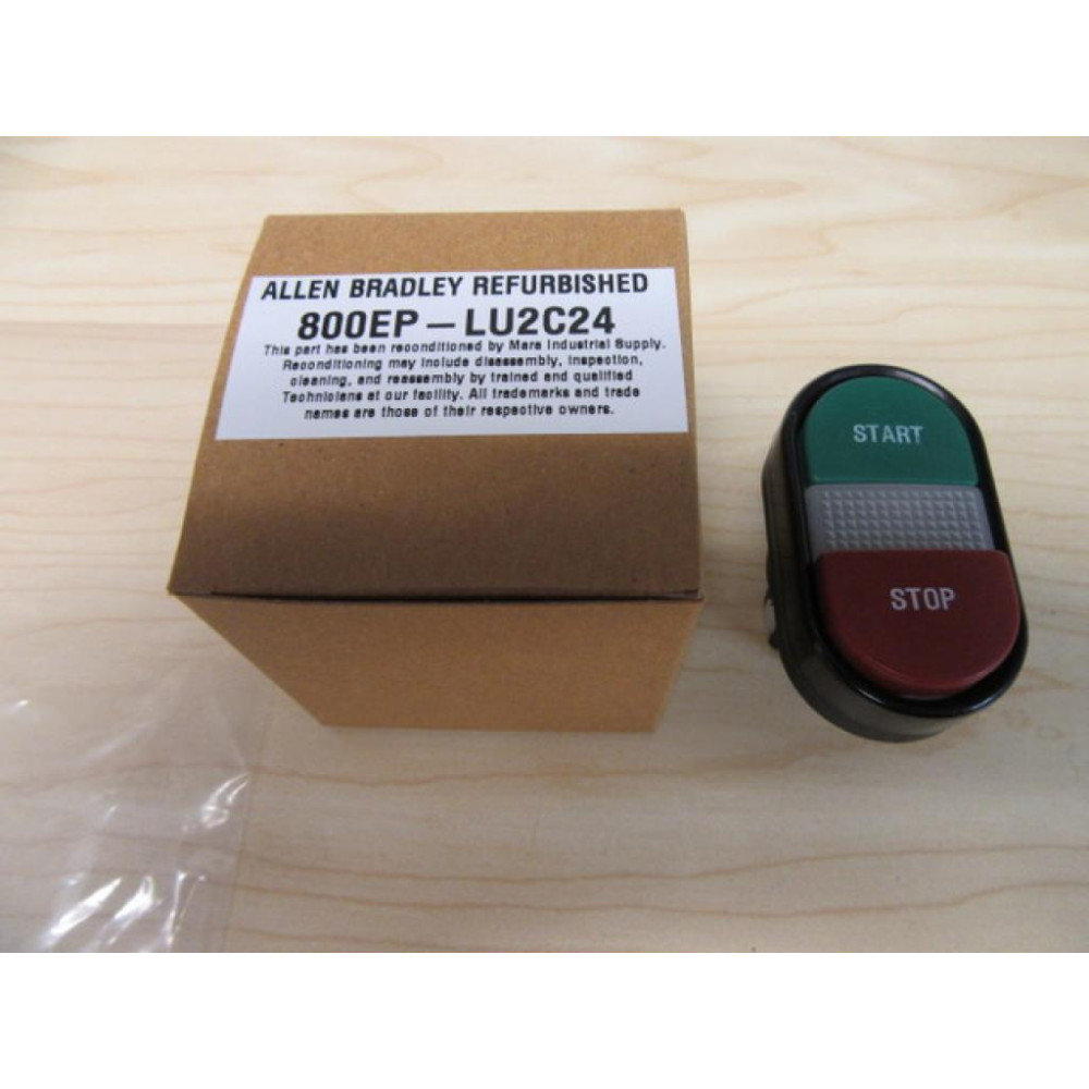 Allen Bradley 800EP-LU2C24 Dual Operator Text Only WO Symbols - Refurbished