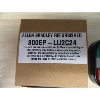 Allen Bradley 800EP-LU2C24 Dual Operator Text Only WO Symbols - Refurbished