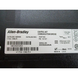 Allen Bradley 1756-CNB Module 1756CNB Ser.E, PN-14147 - New No Box