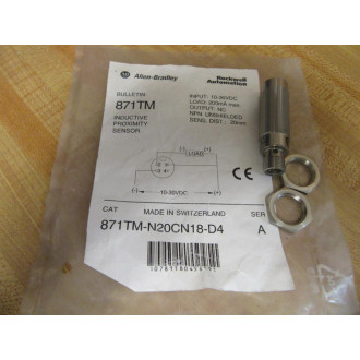 Allen Bradley 871TM-N20CN18-D4 Proximity Sensor 871TMN20CN18D4