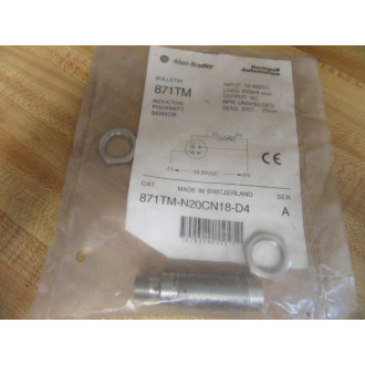 Allen Bradley 871TM-N20CN18-D4 Proximity Sensor 871TMN20CN18D4
