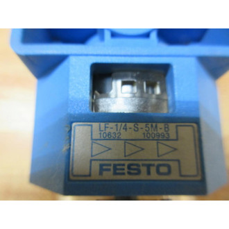 Festo LF-14-S-5M-B Pneumatic Filter LF14S5MB - Used