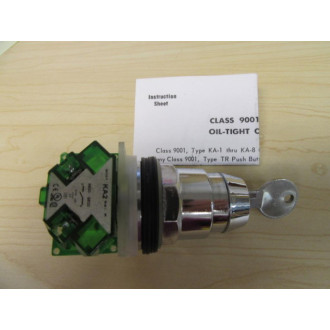 Square D 9001KS11K1 Keyed Selector Switch 91361 WKA2 Contact Block - New No Box