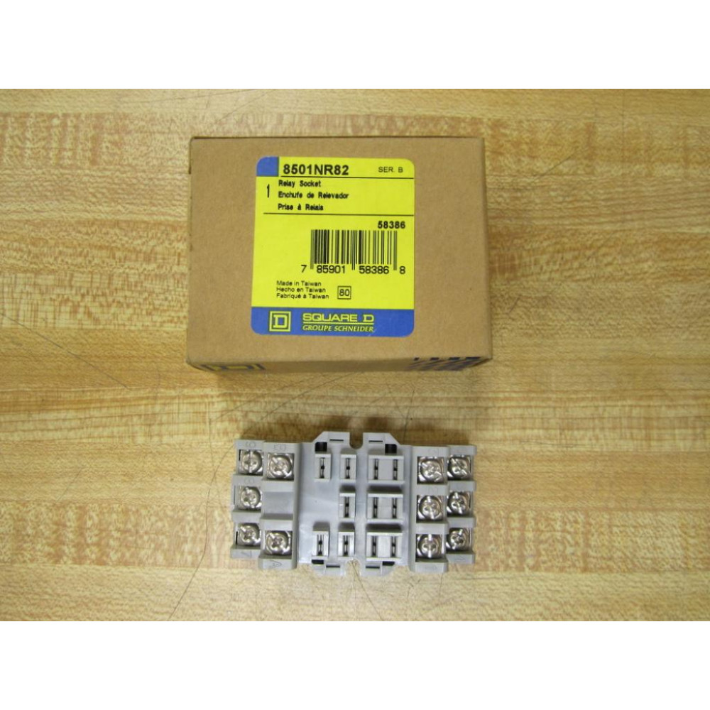 Square D 8501-NR82 Relay Socket 8501NR82 Series C