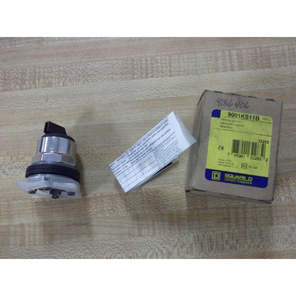 Square D 9001-KS11B Selector Switch 9001KS11B 2 Pos Series L