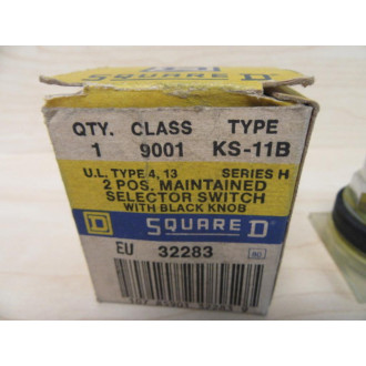 Square D 9001-KS11B Selector Switch 9001KS11B 2 Pos Series H