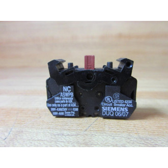 Siemens 3SB3400-0K Auxiliary Contact Block - New No Box