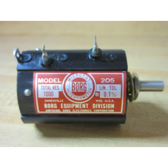 Micropot Model 205 Borg Potentiometer 1000Ω