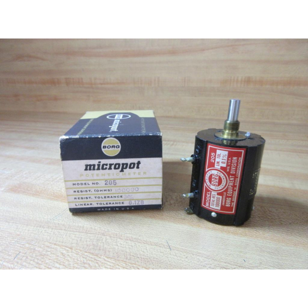 Micropot Model 205 Borg Potentiometer 100000Ω