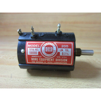 Micropot Model 205 Borg Potentiometer 100000Ω