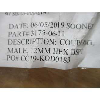 Parker 3175-06-11 Tube Fitting 31750611 (Pack of 8) - New No Box