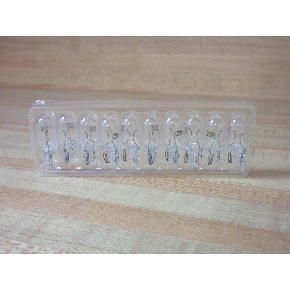 Sylvania 259 Miniature Lamp Light Bulbs (Pack of 10) - New No Box