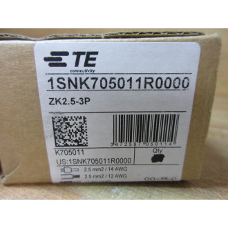 TE Connectivity 1SNK705011R0000 ABB Contact Block ZK2.5-3P (Pack of 45)