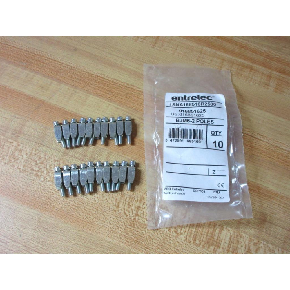 TE Connectivity 1SNA168516R2500 Entrelec Jumper Bar BJM6-2 (Pack of 10)