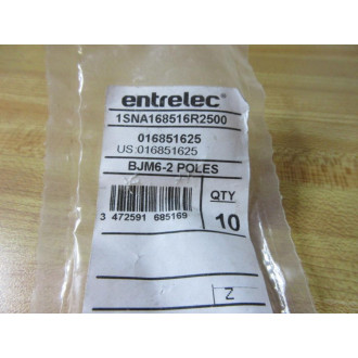 TE Connectivity 1SNA168516R2500 Entrelec Jumper Bar BJM6-2 (Pack of 10)